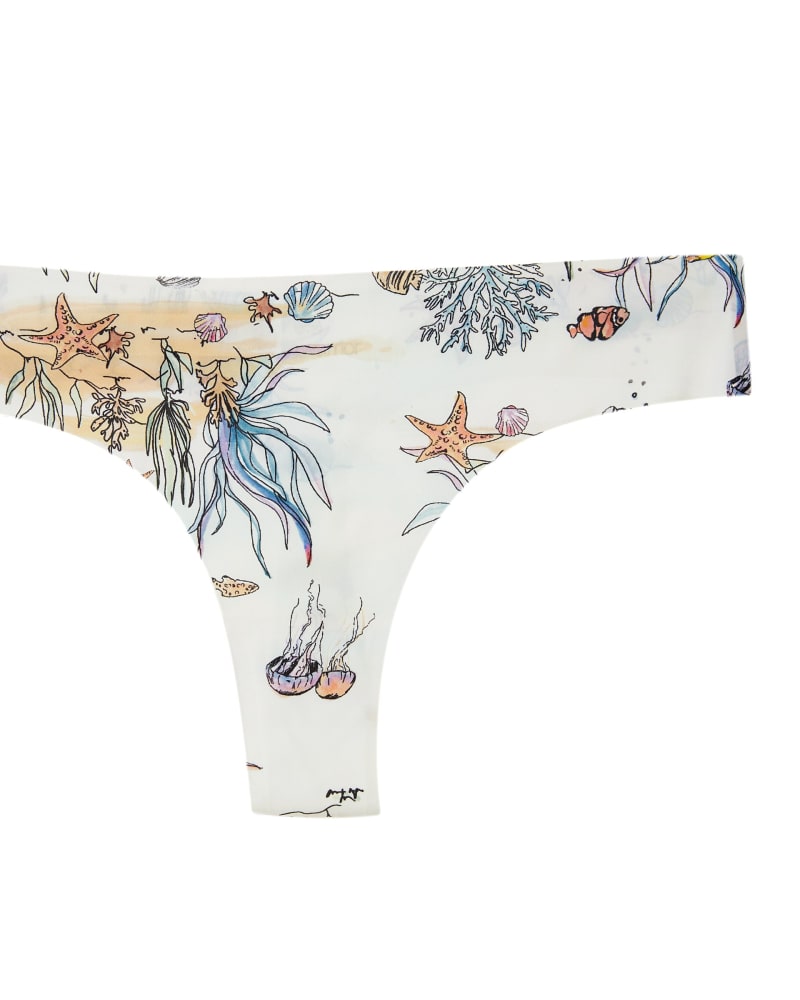 Front of a size Large VIP Printed Thong in Sea Print by Uwila Warrior. | dia_product_style_image_id:242568